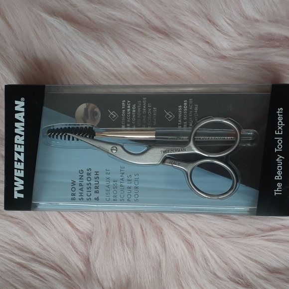 Brand New Tweezerman Brow Shaping Scissors & Brush - Picture 1 of 2